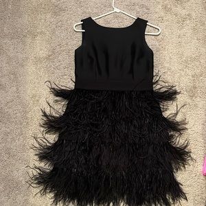 Sail to sable black feather dress 0